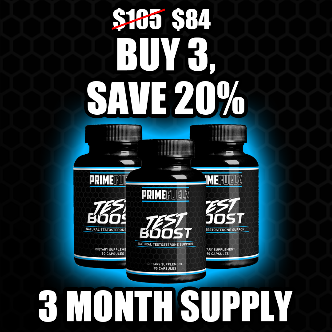 Testosterone Booster 3 Pack Bundle (3 Month Supply) | PrimeFuelz